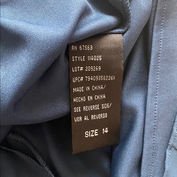 SLNY size 14 teal sleeveless dress with sheer overlay - Picture 9 of 9